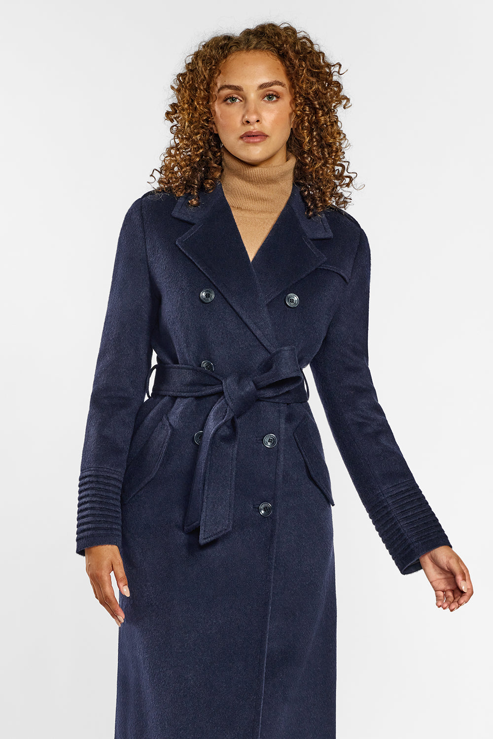 Autumn and Winter Double-Sided Wool Coat Women's Short Lapel Long