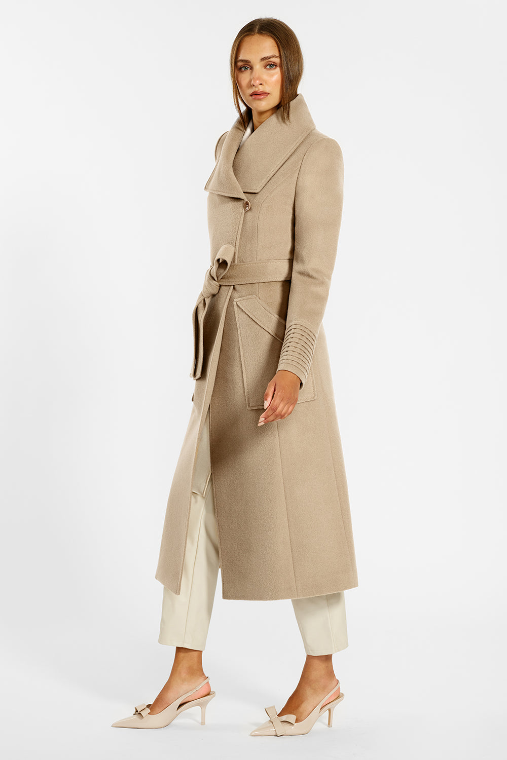  Calvin Klein Women's Wool Jacket, Camel, XX-Small