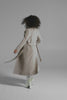 Sentaler Bouclé Alpaca Long Notched Collar Wrap Coat featured in Bouclé Alpaca and available in Sand. Seen as product video.