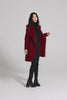 Sentaler Mid Length Shawl Collar Wrap Coat featured in Baby Alpaca and available in Garnet Red Video